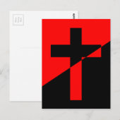 Christelijke anarchistische anarchistische vlag va briefkaart (Voorkant / Achterkant)