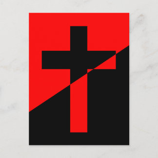 Christelijke anarchistische anarchistische vlag va briefkaart