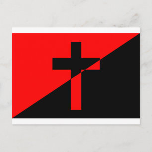 Christelijke anarchistische anarchistische vlag va briefkaart