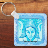 Christelijke Angel Head Sketch Sleutelhanger (Voorkant)