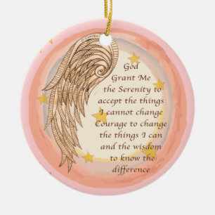 Christelijke Angel Serenity Prayer Keramisch Ornament
