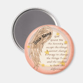 Christelijke Angel Serenity Prayer Magneet (Voorkant / Achterkant)