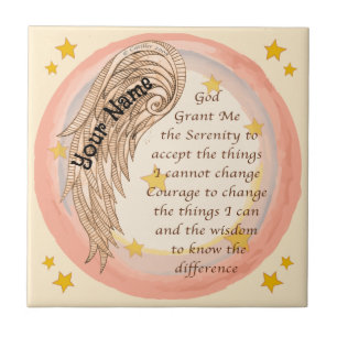 Christelijke Angel Serenity Prayer Tegeltje