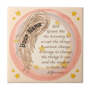 Christelijke Angel Serenity Prayer Tegeltje