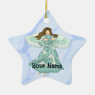 Christelijke angel voor de oceaan keramisch ornament