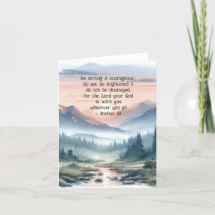 Christelijke aquarel Bijbeltekst kaart