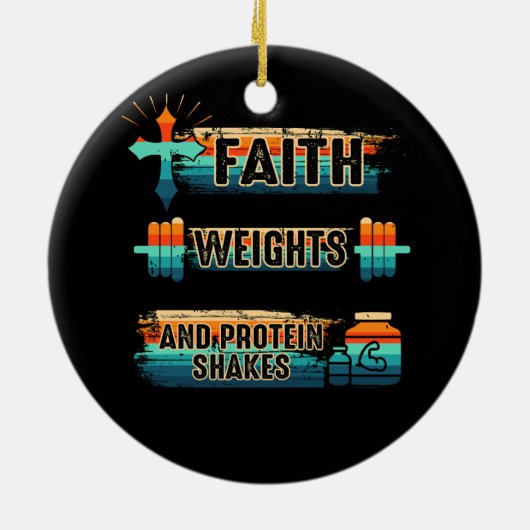 Christelijke Atleet Kleding Workout Gym Gewichthef Keramisch Ornament (Achterkant)