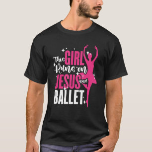 Christelijke Ballerina Dit meisje loopt op Jezus e T-shirt