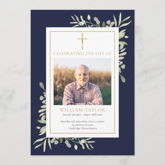 Christelijke begrafenisherdenkingsorde programma (Voorkant)