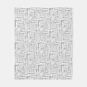 Christelijke bevestigende woorden fleece deken