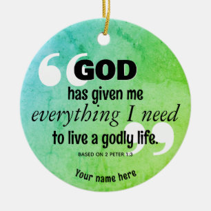 Christelijke bevestiging ALLES WAT IK NODIG HEB Ci Keramisch Ornament