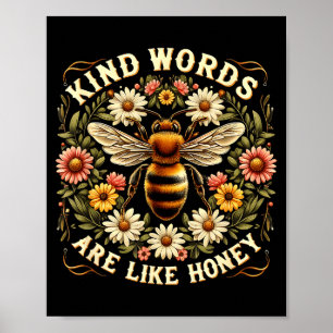 Christelijke bij zachte woorden zijn als honing Re Poster