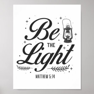 Christelijke bijbel is het licht Matthew 5:14 Poster