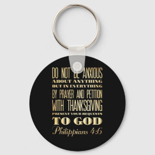 Christelijke Bijbel met scripts - Philippians 4:6 Sleutelhanger