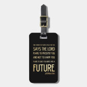 Christelijke Bijbel Scriptura Verse - Jeremiah 29: Bagagelabel (Voorkant verticaal)