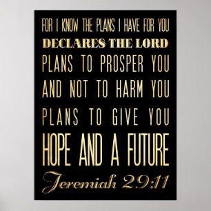 Christelijke Bijbel Scriptura Verse - Jeremiah 29: Poster