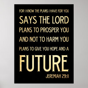 Christelijke Bijbel Scriptura Verse - Jeremiah 29: Poster