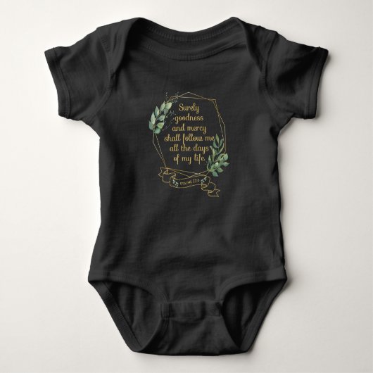 Christelijke Bijbel Verse Citaat Psalm 23 6 Romper (Voorkant)