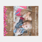 Christelijke Bijbel Verse Happy Moederdag Rustic Fleece Deken (Voorkant (Horizontaal))