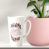 Christelijke Bijbel Verse Isaiah 40 Roze Floral Latte Mok