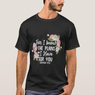 Christelijke Bijbel Verse Jeremiah 2911 Roos Bloem T-shirt