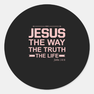 Christelijke Bijbel Verse Jesus Way Truth Life Ronde Sticker