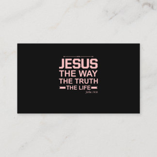 Christelijke Bijbel Verse Jesus Way Truth Life Visitekaartje
