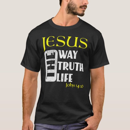 Christelijke Bijbel Verse John 146 1 T-shirt (Voorkant)