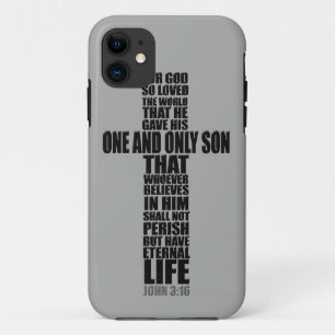 Christelijke Bijbel Verse John 3:16 iPhone 11 Hoesje