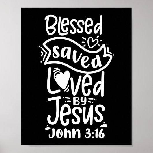Christelijke Bijbel Verse John 3:16 Poster (Voorkant)
