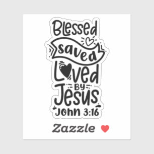 Christelijke Bijbel Verse John 3:16 Sticker