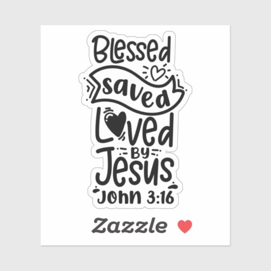 Christelijke Bijbel Verse John 3:16 Sticker (Vel)