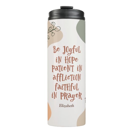 Christelijke Bijbel Verse Modern Boho Inspirerend  Thermosbeker (Voorkant)