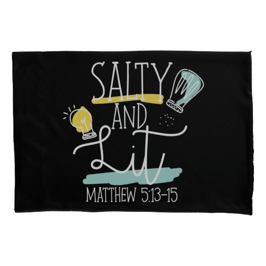 Christelijke Bijbel Verse Salty en Lit Matthew Kussensloop (Voorkant)