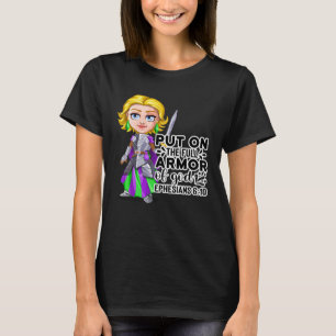 Christelijke Bijbelmotivatie Armour of God Efeziër T-shirt