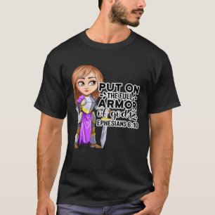 Christelijke Bijbelmotivatie Armour of God Efeziër T-shirt
