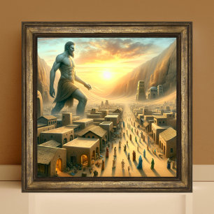 Christelijke Bijbelreuzen in de Canadese kunst Poster