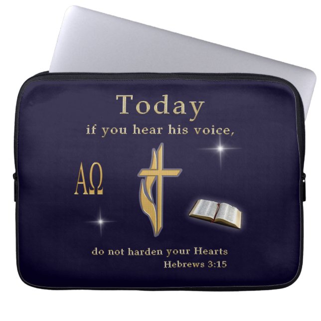 Christelijke Bijbelscripts Laptop Sleeve (Voorkant)