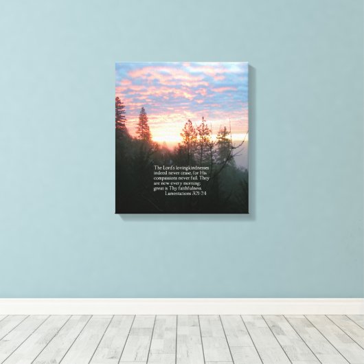 Christelijke Bijbelscripts maken Canvas Afdruk (Insitu (Houten vloer))