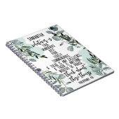 Christelijke Bijbelse Filippijnen 4 8 Eucalyptus Notitieboek (Rechterzijde)