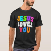 Christelijke bijbelse geschriften Jezus houdt van T-shirt (Voorkant)