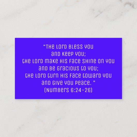 Christelijke Bijbelse kerk Religie Kruidenbus Visitekaartje (Achterkant)