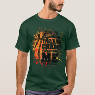 Christelijke Bijbeltekst Religieus voor Basketbal T-shirt