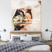 Christelijke Bijbeltekst Trouwfoto Canvas Afdruk (Insitu (Slaapkamer))