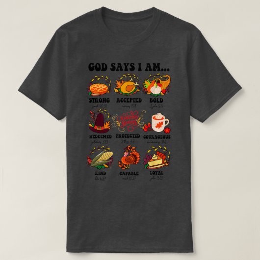 Christelijke bijbelvers God zegt dat ik Halloween  T-shirt (Design voorkant)