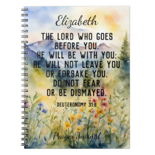 Christelijke Bijbelvers Waterverf Bergen Naam Notitieboek