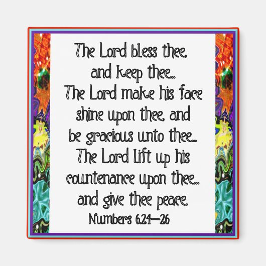 Christelijke Bijbelverse inspringing Magneet (Voorkant)