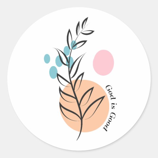 Christelijke bijbelverse klassieke ronde Sticker (Voorkant)