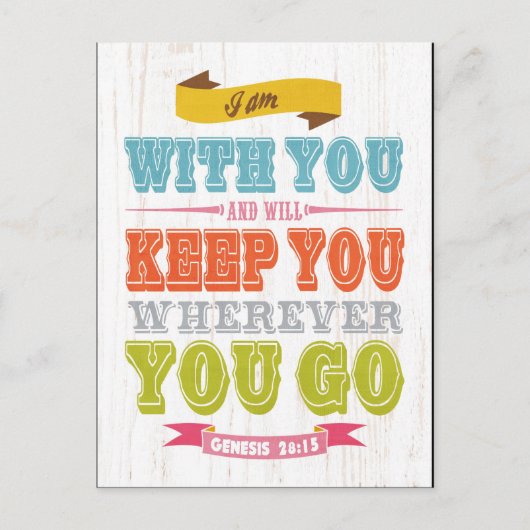 Christelijke Bijbelversie met scripts - Genesis 28 Briefkaart (Voorkant)