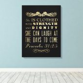 Christelijke Bijbelversie met scripts - Proverbs 3 Canvas Afdruk (Insitu (Houten vloer))
